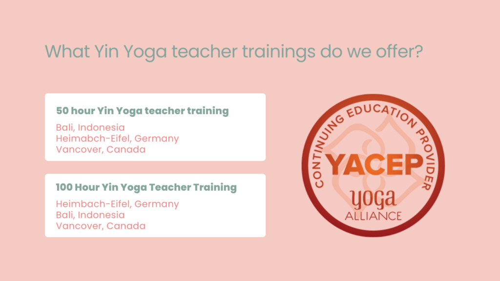 Yin Yoga Teacher Training Offer